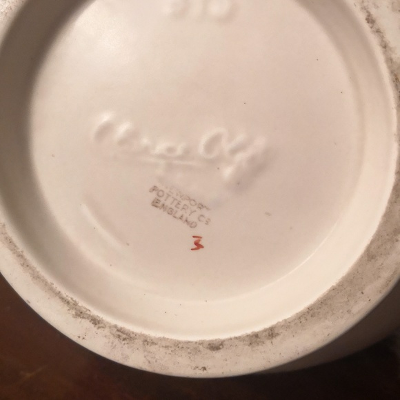 Clarice Cliffs Pottery Jug with Floral Handle - Picture 3 of 6